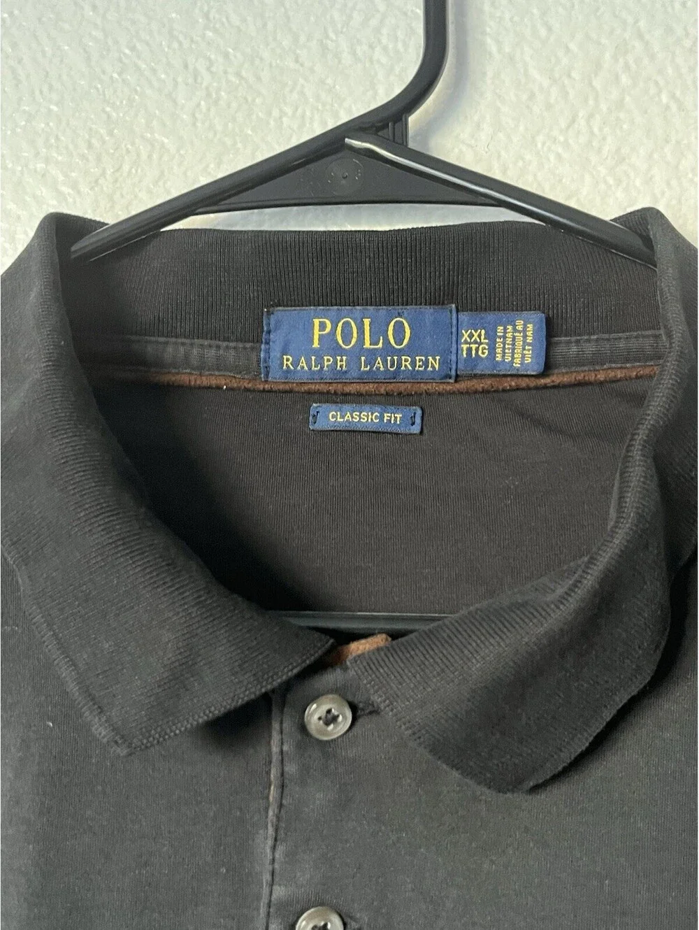 Polo Ralph Lauren Flesh Pony Pima Soft Touch Black Long Sleeve Shirt Size XXL